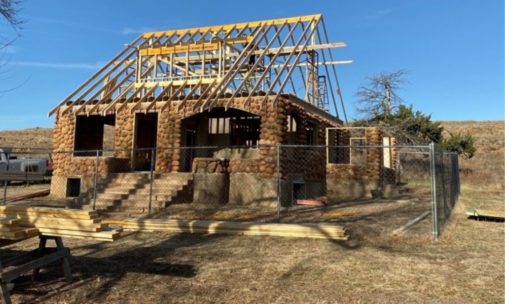 Ferguson House Reconstruction Underway, Wichita Mountain Wildlife Refuge - Photo by Jim Meyer